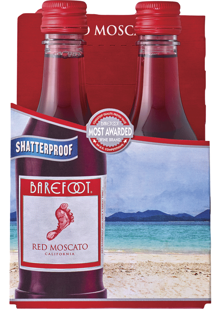 BAREFOOT RED MOSCATO 4-PACK