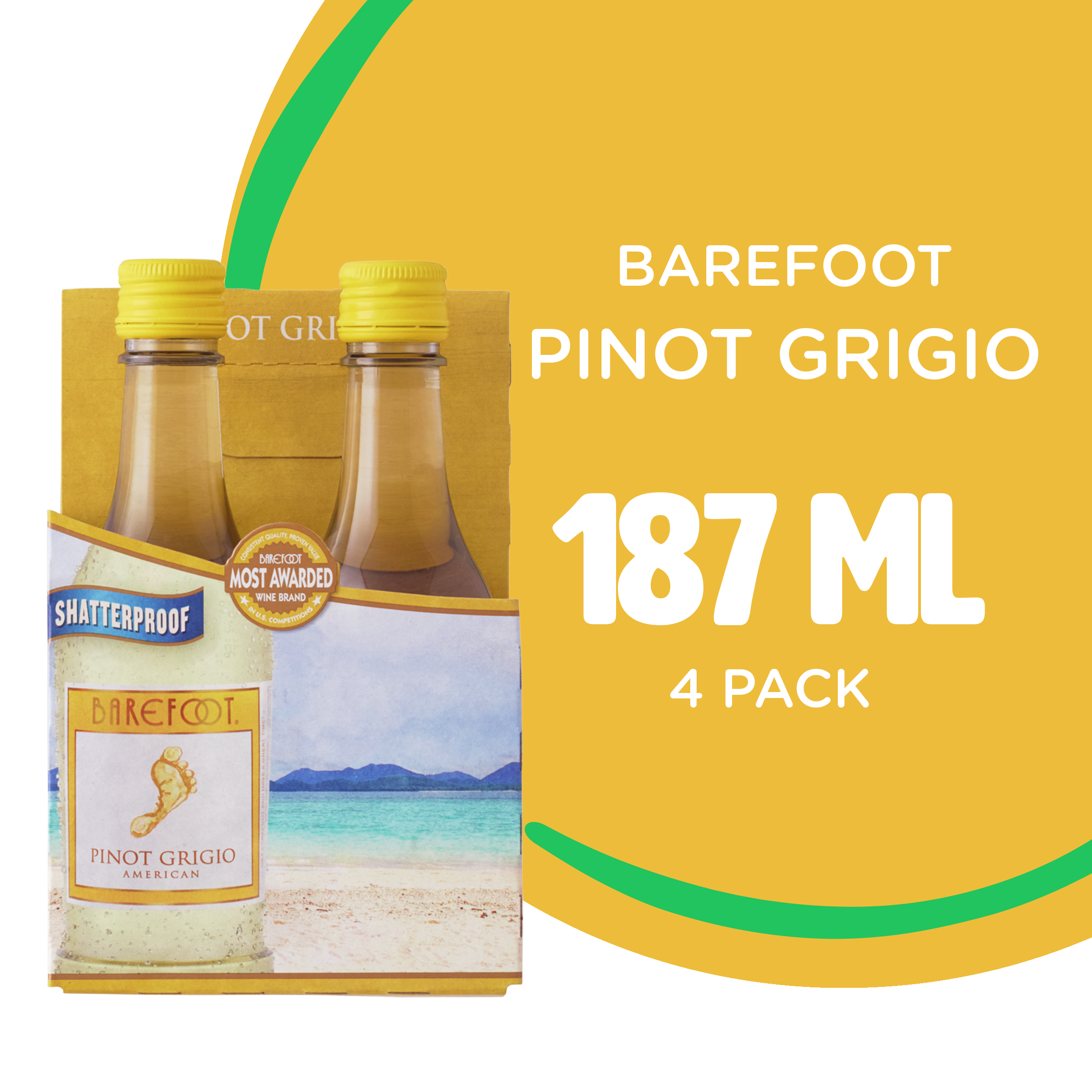 BAREFOOT PINOT GRIGIO 4-PACK