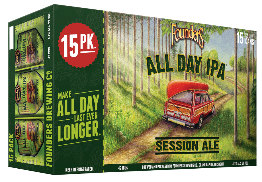 FOUNDERS ALL DAY IPA 15-PK CANS